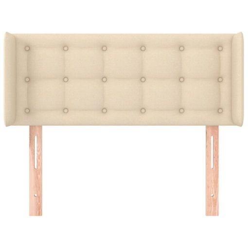 Testiera Ad Orecchio Crema 93x16x78/88 Cm In Tessuto - Image 3