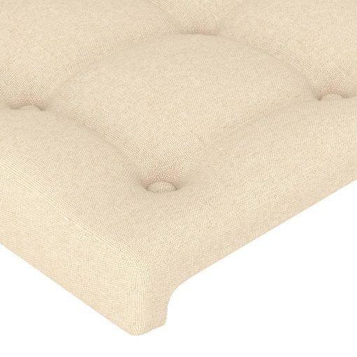 Testiera Ad Orecchio Crema 93x16x78/88 Cm In Tessuto - Image 5