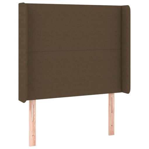 Testiera Ad Orecchio Marrone Scuro 103x16x118/128 Cm In Tessuto - Image 2