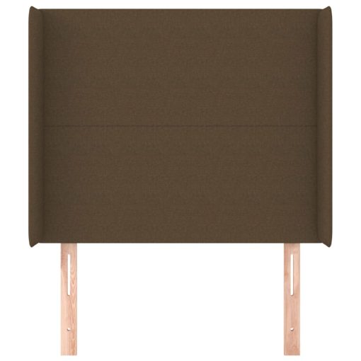 Testiera Ad Orecchio Marrone Scuro 103x16x118/128 Cm In Tessuto - Image 3