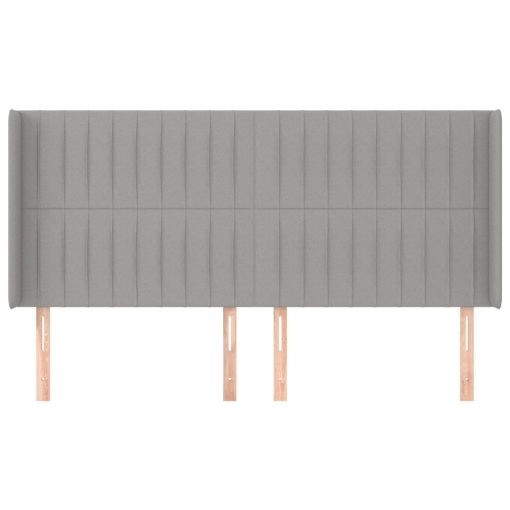Testiera Ad Orecchio Grigio Chiaro 163x16x118/128 Cm In Tessuto - Image 3