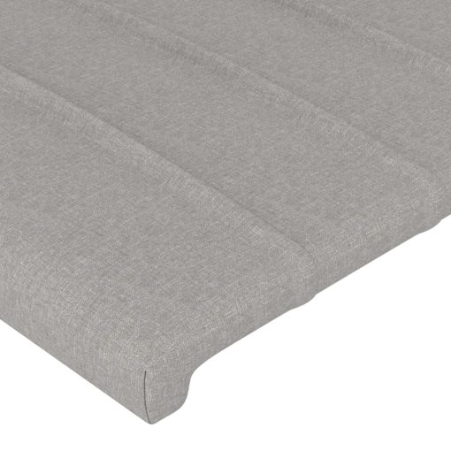 Testiera Ad Orecchio Grigio Chiaro 163x16x118/128 Cm In Tessuto - Image 5