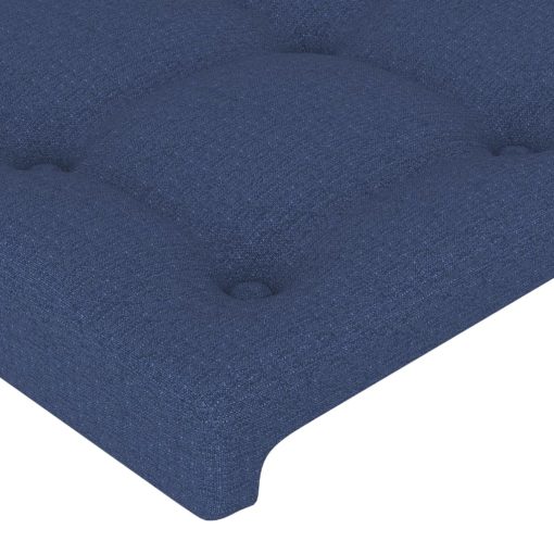 Testiera Ad Orecchio Blu 147x16x118/128 Cm In Tessuto - Image 5