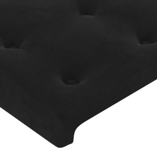 Testiera A Led Nero 90x5x118/128 Cm In Velluto - Image 5