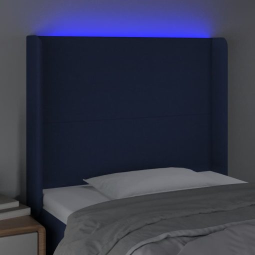 Testiera A Led Blu 93x16x118/128 Cm In Tessuto - Image 3