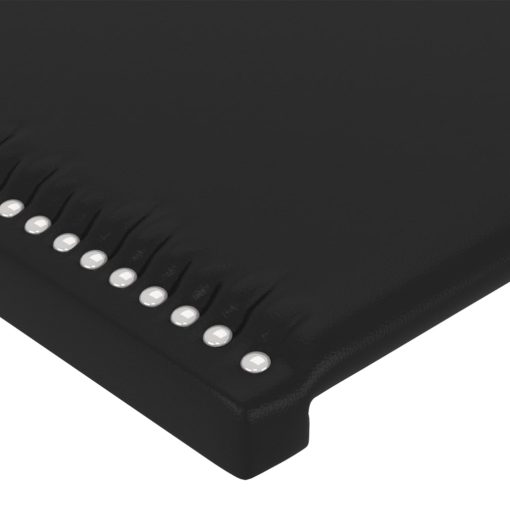 Testiera A Led Nera 163x16x118/128 Cm In Similpelle - Image 5