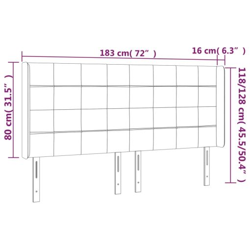 Testiera A Led Blu 183x16x118/128 Cm In Tessuto - Image 6