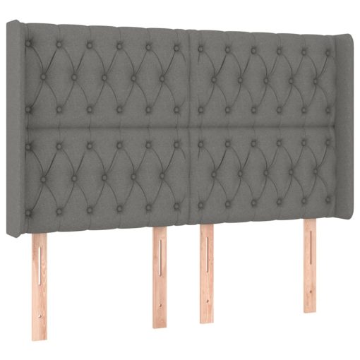 Testiera A Led Grigioscuro 163x16x118/128cm Intessuto - Image 3
