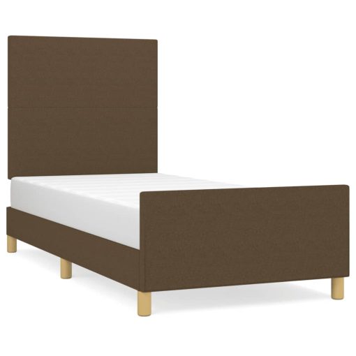 Giroletto Senza Materasso Marrone Scuro 90x190 Cm Tessuto - Image 2