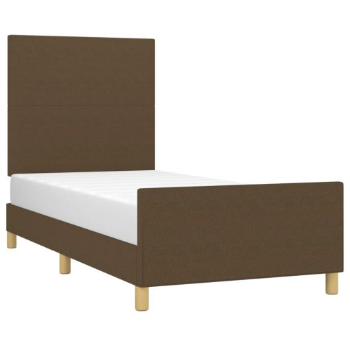 Giroletto Senza Materasso Marrone Scuro 90x190 Cm Tessuto - Image 3