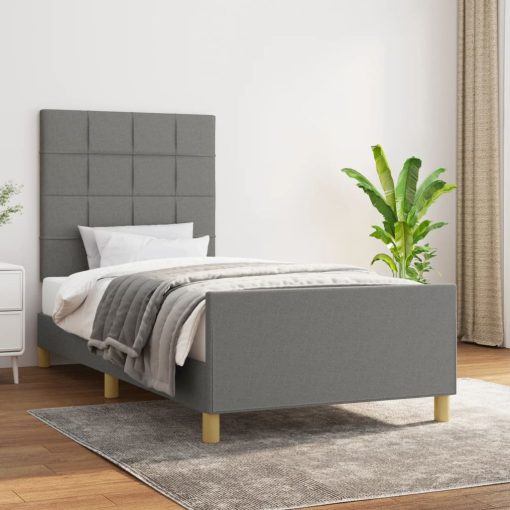 Giroletto Senza Materasso Grigio Scuro 80x200 Cm Tessuto