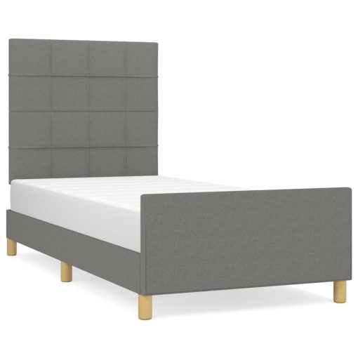 Giroletto Senza Materasso Grigio Scuro 80x200 Cm Tessuto - Image 2