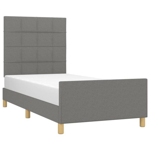 Giroletto Senza Materasso Grigio Scuro 80x200 Cm Tessuto - Image 3