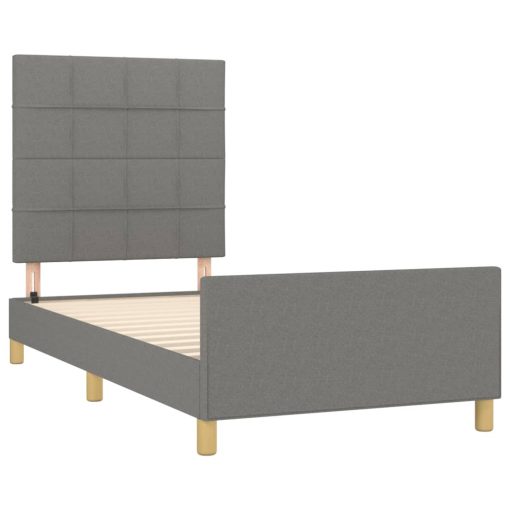 Giroletto Senza Materasso Grigio Scuro 80x200 Cm Tessuto - Image 4