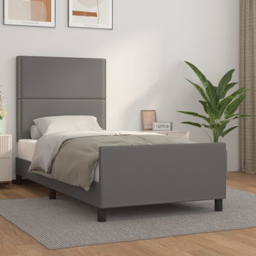 Giroletto Con Testiera Crema 100x200 Cm In Similpelle