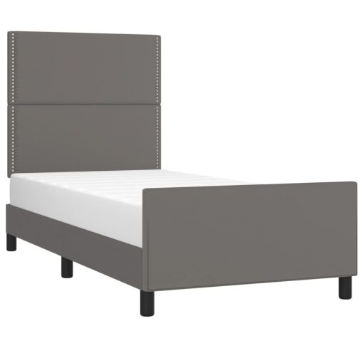 Giroletto Con Testiera Crema 100x200 Cm In Similpelle - Image 3