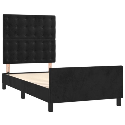Giroletto Senza Materasso Nero 100x200 Cm In Velluto - Image 4