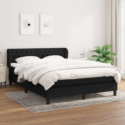 Giroletto A Molle Con Materasso Nero 140x200 Cm In Tessuto