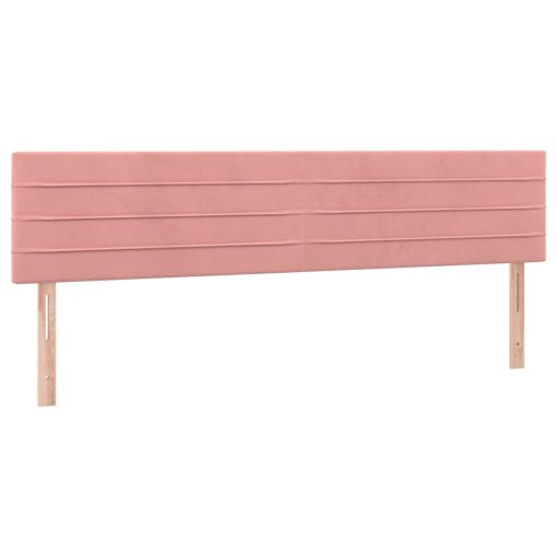 Giroletto A Molle Con Materasso Rosa 160x200 Cm In Velluto - Image 6