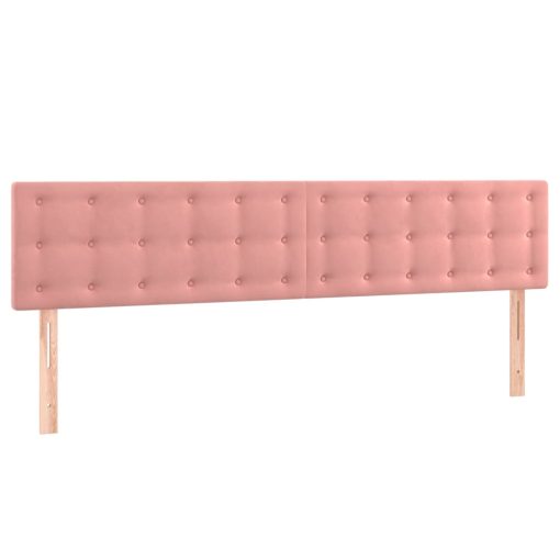 Giroletto A Molle Con Materasso Rosa 200x200 Cm In Velluto - Image 6