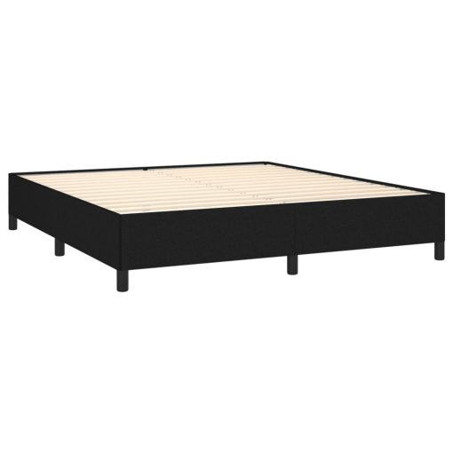 Giroletto A Molle Con Materasso Nero 180x200 Cm In Tessuto - Image 4