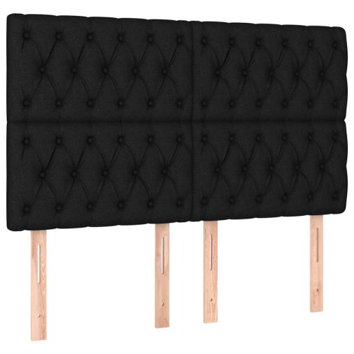 Giroletto A Molle Con Materasso Nero 140x190 Cm In Tessuto - Image 6
