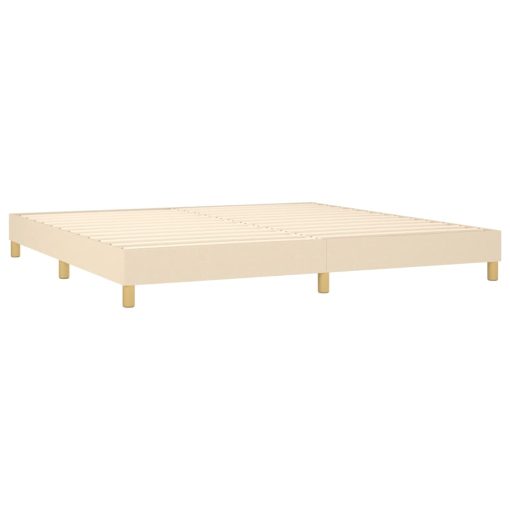 Giroletto A Molle Con Materasso Crema 200x200 Cm In Tessuto - Image 4