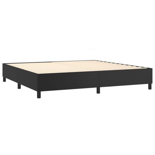 Giroletto A Molle Con Materasso Nero 200x200 Cm In Similpelle - Image 4