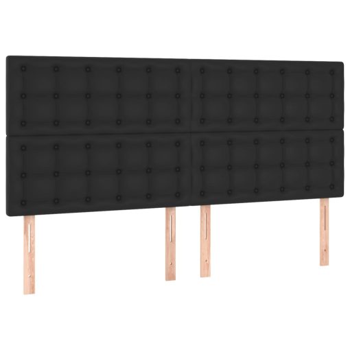 Giroletto A Molle Con Materasso Nero 200x200 Cm In Similpelle - Image 6