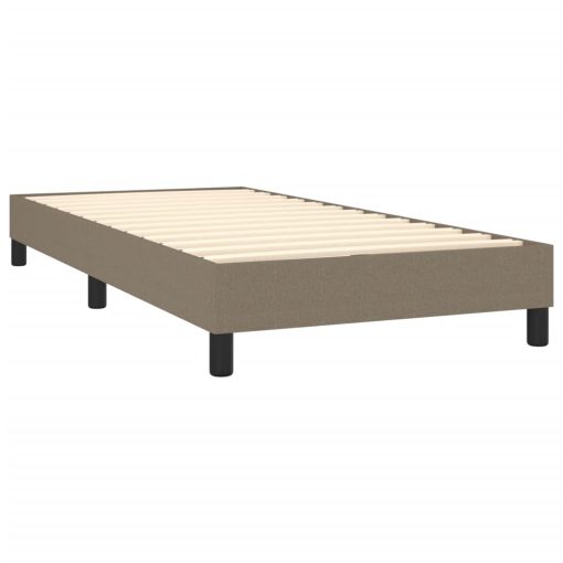 Letto A Molle Con Materasso E Led Tortora 100x200cm In Tessuto - Image 5