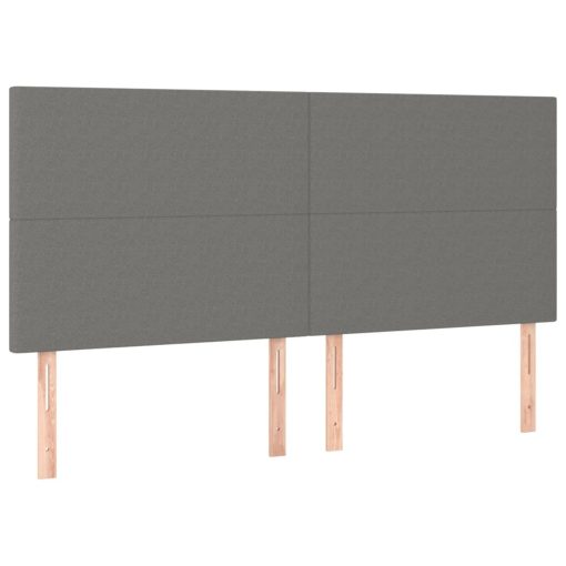 Giroletto A Molle Con Materasso Grigio Scuro 160x200 Cm Tessuto - Image 5