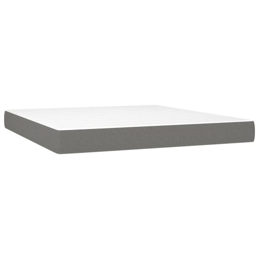 Giroletto A Molle Con Materasso Grigio Scuro 160x200 Cm Tessuto - Image 6