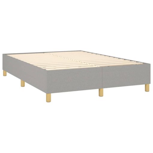 Giroletto A Molle Con Materasso Grigio Chiaro 140x200cm Tessuto - Image 4
