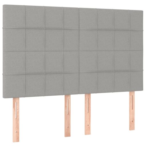 Giroletto A Molle Con Materasso Grigio Chiaro 140x200cm Tessuto - Image 5