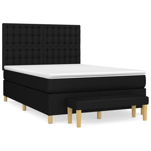 Giroletto A Molle Con Materasso Nero 140x190 Cm In Tessuto - Image 2
