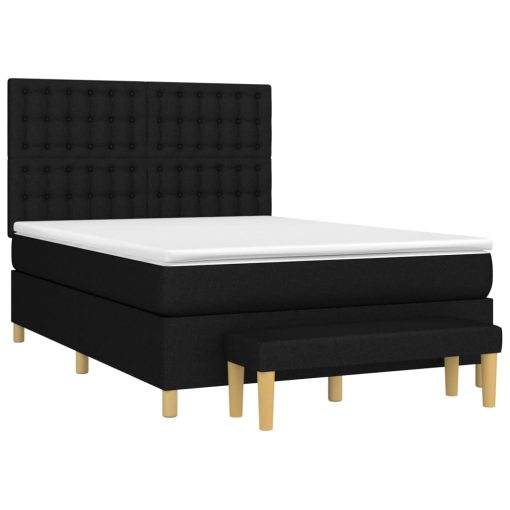 Giroletto A Molle Con Materasso Nero 140x190 Cm In Tessuto - Image 3