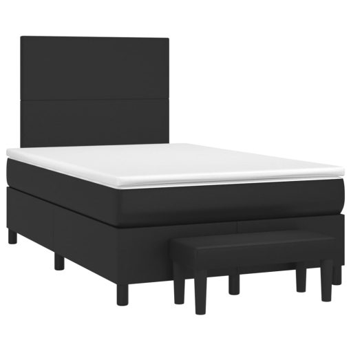 Giroletto A Molle Con Materasso Nero 120x200 Cm In Similpelle - Image 3