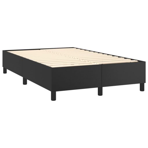 Giroletto A Molle Con Materasso Nero 120x200 Cm In Similpelle - Image 4