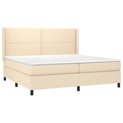 Letto A Molle Materasso E Led Bianco 200x200cm In Tessuto - Image 4