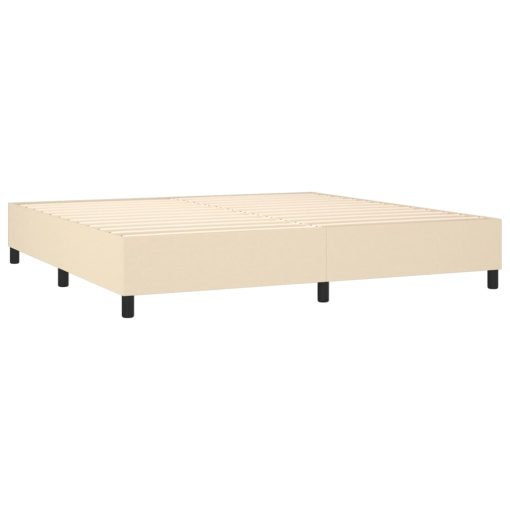 Letto A Molle Materasso E Led Bianco 200x200cm In Tessuto - Image 5