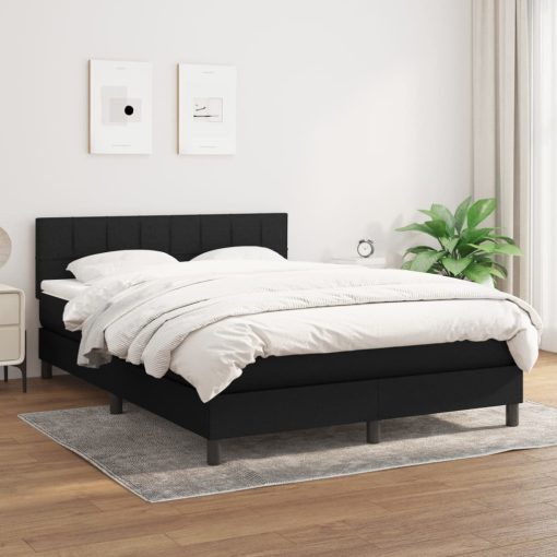Giroletto A Molle Con Materasso Nero 140x190 Cm In Tessuto