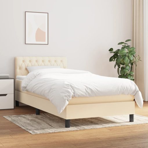 Giroletto A Molle Con Materasso Crema 90x200 Cm Intessuto