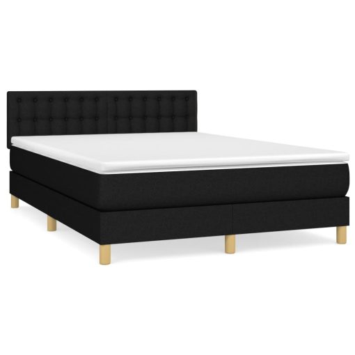 Giroletto A Molle Con Materasso Nero 140x190 Cm In Tessuto - Image 2