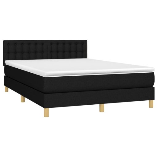 Giroletto A Molle Con Materasso Nero 140x190 Cm In Tessuto - Image 3