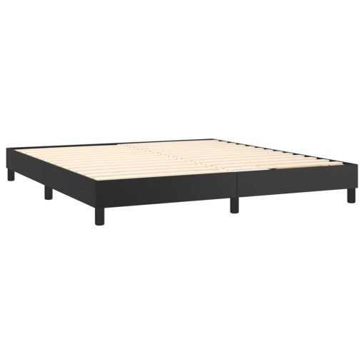 Giroletto A Molle Con Materasso Nero 160x200 Cm In Similpelle - Image 4
