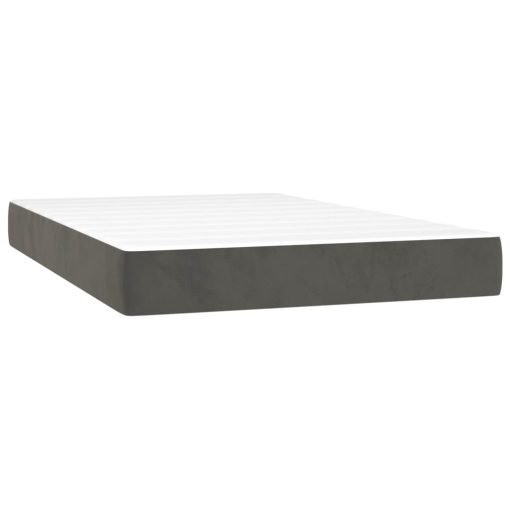 Giroletto A Molle Con Materasso Grigio Scuro 120x200 Cm Velluto - Image 5