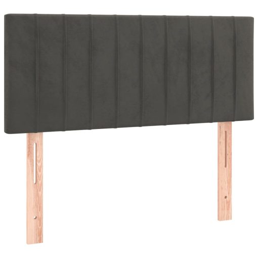 Giroletto A Molle Con Materasso Grigio Scuro 120x200 Cm Velluto - Image 6