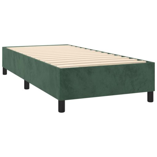 Giroletto A Molle Con Materasso Verde Scuro 90x200 Cm Velluto - Image 4