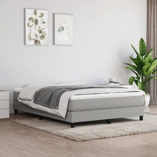 Giroletto A Molle Con Materasso Grigio Chiaro 140x190cm Tessuto