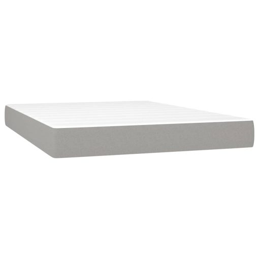 Giroletto A Molle Con Materasso Grigio Chiaro 140x190cm Tessuto - Image 5